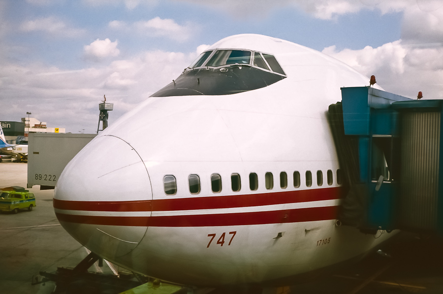 Boeing 747 der TWA auf dem Frankfurter Flughafen